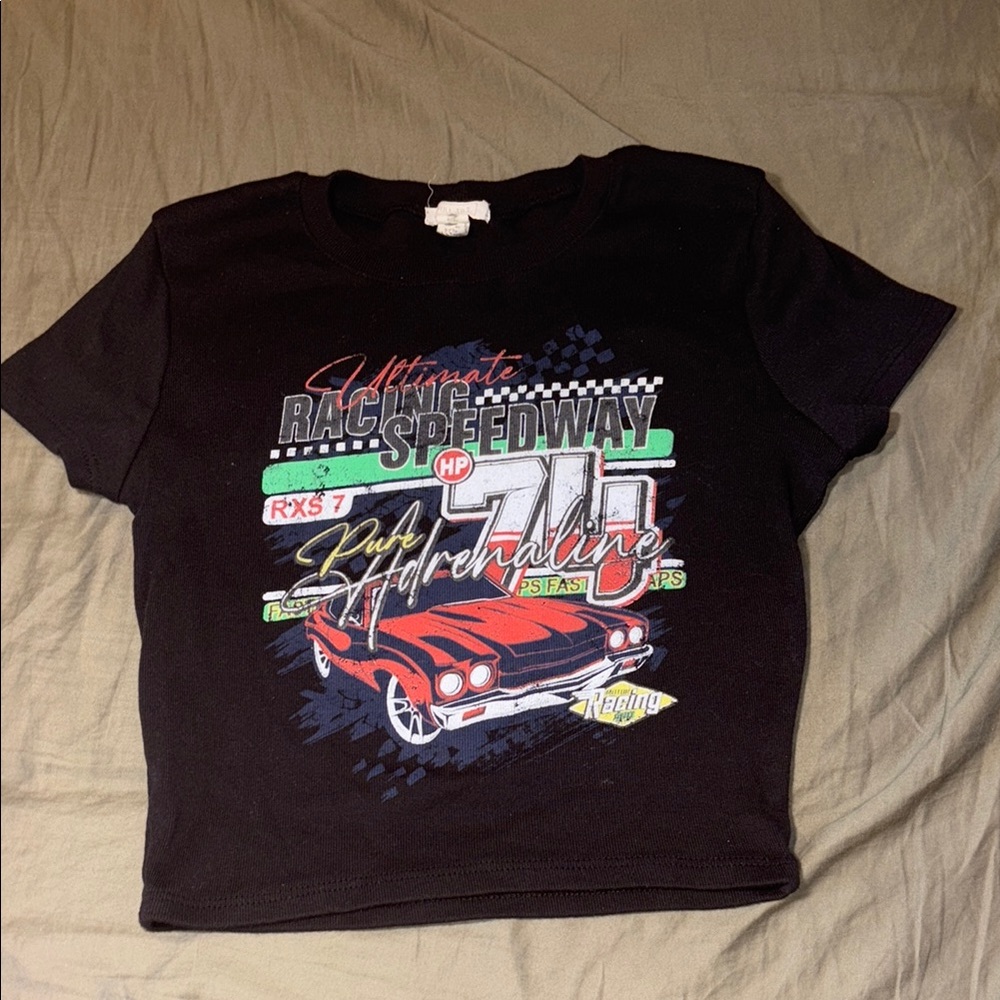 Full Tilt Black Short Sleeve Tee with Retro Graphic